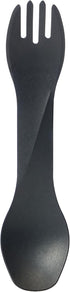 humangear GoBites Uno Travel & Camping Utensils, Portable Multi-Functional Spork, Black Titanium Dining Ware