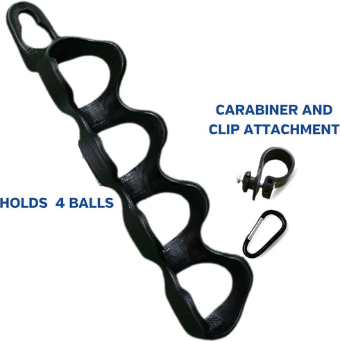 Golf Ball Holder - Holds 4 Golf Balls, Easy Attachment to Bag or Cart, Accessories Gift for Men and Women