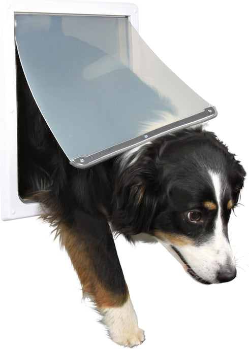 TRIXIE 2-Way Locking Dog Door, Medium to X-Large, White