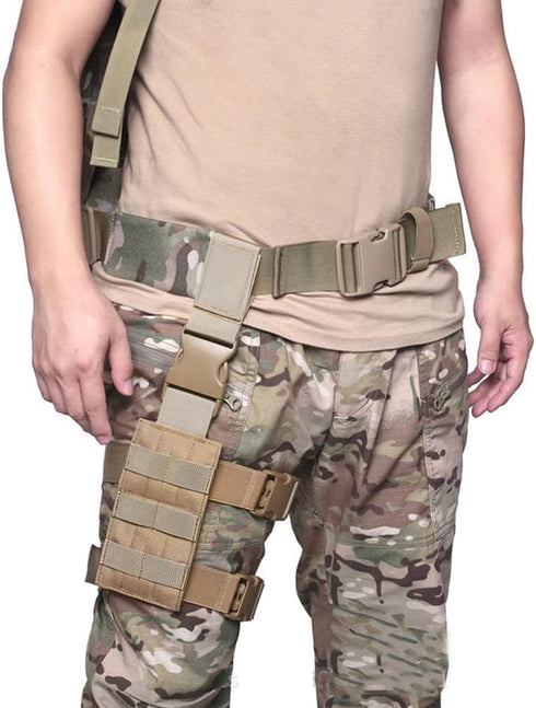 Tactical Molle Drop Leg Gun Holster Platform, Universal Magazine Pouch Thigh Rig Panel Adapter