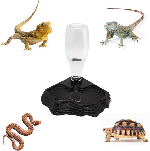 SLSON Reptile Water Feeder, Automatic Water Dispenser 13.5Oz for Turtle, Bearded Dragons, Lizards, Geckos in Terrarium