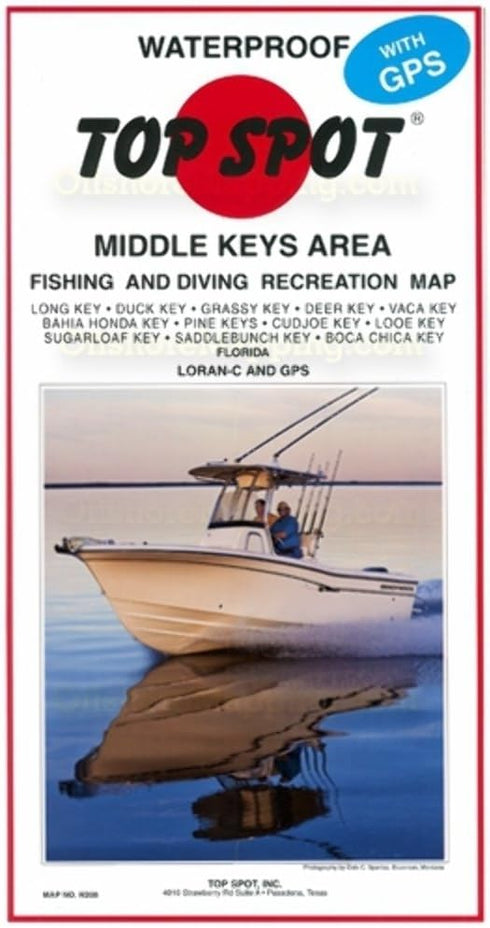 Topspot N208 Map - Middle Key Long Key to Boca Chica Key, LORAN-C & GPS