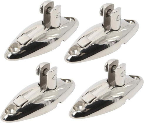 NovelBee 4 Pack of 316 Stainless Steel Quick Release Bimini Top Swivel Hinge Marine Hardware