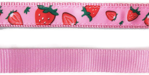 azuza Lovely Pink Dog Collar with Bowtie for Small Dogs