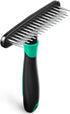 DOGI Deshedding Brush Comb - Undercoat Rake for Dogs & Cats, Double Row Stainless Steel Pins, Reduce Shedding