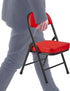 Mini Padded Folding Chairs, Garage Stool, Portable Camping Chair with Cushion, Lightweight