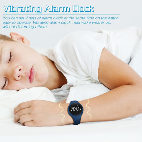 Kids Digital Pedometer Watch, Waterproof Fitness Tracker with Step Counting, Date/Alarm Clock/Timer for Children Teens