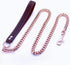 Rose Gold Dog Chain Leash - 10MM 14MM Curb Cuban Link, Strong Chew Proof Stainless Steel, 3FT/4FT/5FT for Small Medium