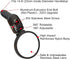 Hafny Bar End Bike Mirror, Stainless Steel Lens, Safe Rearview Mirror (Black, 62 Diameter, 2PCS)