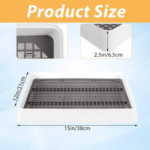 15x12x3 Inch 15x12x3 Rabbit Litter Box with Toilet Tray, Medium Bunny Litter Box for Rabbit, Guinea Pig Litter Boxes