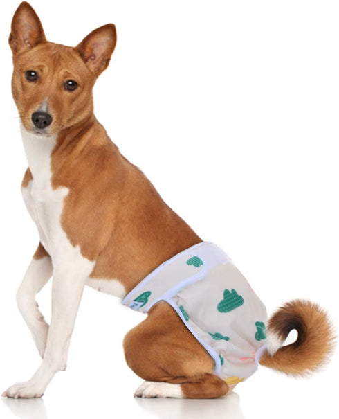 4-Pack, Teamoy Female Dog Diapers for Heat Reusable Dog Period Diaper Wraps for Incontinence, Training