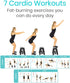 Vive Bodyweight Exercise Poster, Laminated Workout Poster for Home Gym Decor, No Equipment Needed