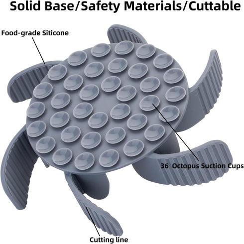 Slow Feeder Dog Bowls Insert, 36 Octopus Suction Cups, Super Firm Eating Bowl for Large Breed