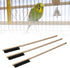 Zerodis 3PCS Wooden Bird Cage Brushes, Portable Long Handle Cleaning Accessory for Pet Birds