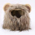 Halloween Cat Lion Mane Wig Costume - Adjustable Washable Funny Pet Puppy Dress Up Hat for Holiday Photo Shoots, Size L