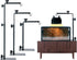 Adjustable 13-29 inch Metal Reptile Lamp Stand Versatile Floor Light Holder for