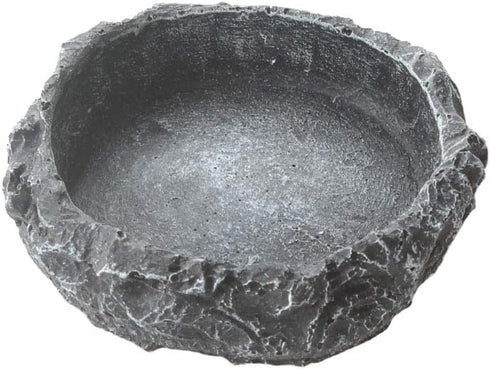 emours 2 Pack Reptile Water Dish Food Bowl, Rock Worm Feeder for Leopard Gecko, Lizard, Spider, Scorpion, Chameleon