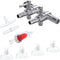 Pawfly 2-Way Aquarium Air Flow Control Lever Valve Manifold for Air Pumps, Fish Tank Multi-Port Distributor with 1