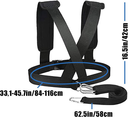 Sled Harness Tire Pulling Harness, Pull Strap for Sled Training Fitness Weight Training Equipment