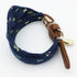 Small Dog Costume Collar - Navy Note Scarf, Plaid Bowtie Bandana for Teacup Yorkie Chihuahua Halloween, Adjustable 8.7