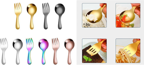 WAGHAVEN 2PCS Set Versatile Spoon Fork Tableware Portable And Compact Cutlery For Camping Hiking And Outdoor Cooking