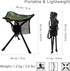 GEERTOP Portable Camping Folding Stool Seat - Swivel Tripod Chair for Outdoor Gear
