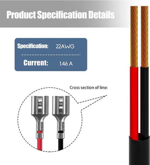Trail Camera Power Cord, 5.5x2.1mm DC External Power Cable for Connection with Portable Power Banks and Cameras