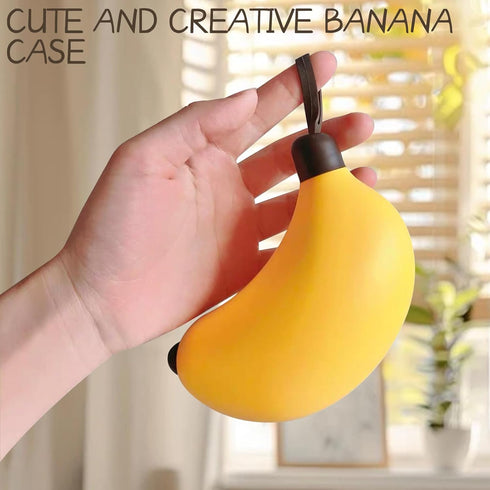 Dexprosy Set Creative Travel Cutlery with Banana Case - Reusable Stainless Steel Spoon, Chopsticks, and Portable