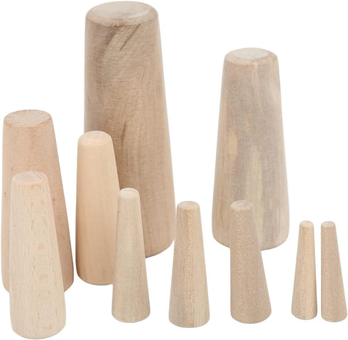 KIMISS Tapered Wood Plugs, 10pcs Marine Through Hull Emergency Soft Wood Plugs Set