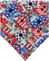 KZHAREEN 7th American Flag Dog Bandana of July Pet Clothes Patriotic Reversible Triangle Bibs Scarf Accessories