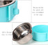 Pet Hanging Bowl 2-in-1 Removable Stainless Steel Food Hanging Bowl for Puppy/Cat, Andiker Pet Bowl Hanging Cage Large Water Food Feeder for Dogs Cats (Large, Blue)