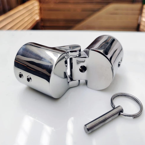 RedSnake Stainless Steel Marine Grade Boat Railing Pipe Connector, Folding Swivel Coupling Tube Fitting