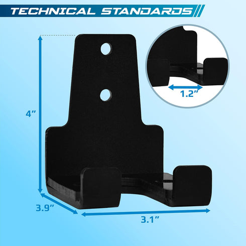 Yes4All Olympic Barbell Holder, Vertical Wall Mounted Barbell Storage Rack for Home Fitness Equipment