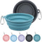 Kytely 2 Pack Medium Collapsible Dog Bowls (650ml), Portable Travel Food Water Bowl with Clasp for Outdoor