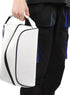 Qiilu White PU Leather Shoe Bag, Dustproof Storage Carrier Bag for Home Travel