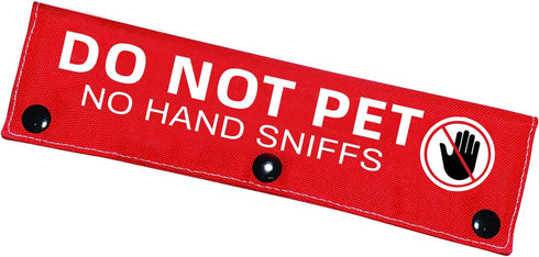 Do Not Pet No Hand Sniffs Red Funny Dog Leash Sleeve, Service Dog Leash Wrap, Pet Birthday Gift