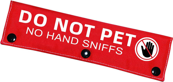 Do Not Pet No Hand Sniffs Red Funny Dog Leash Sleeve, Service Dog Leash Wrap, Pet Birthday Gift