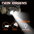 NICRON H35+ Rechargeable Headlamp, 1600 Lumens, 180° Rotating LED, 10 Modes, Waterproof, Camo for Camping
