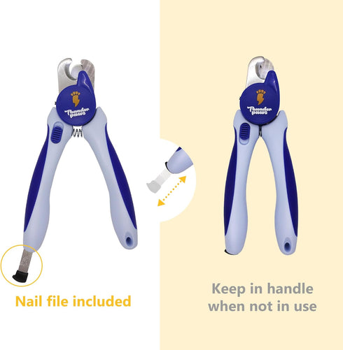 Trimmers LED Dog Nail Clippers with Light, with Protective Guard, Quick Sensor, Safety Lock and Nail File - Suitable
