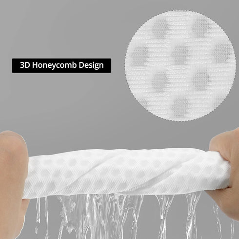 QWORK 3D Honeycomb Aquarium Filter Pads, 8 Pack White Filter Socks for Fresh & Saltwater Tanks, 4"x11.8".