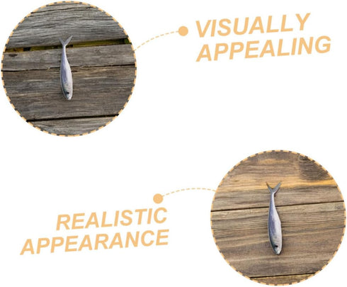 3D SUPVOX Soft Bionic Fishing Lures Pair, Lifelike Swimbait PVC Material, Saltwater and Freshwater Artificial Fishing