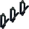 Heavy-Duty Alloy Steel European Skull Mount Hanger, 3 Pack (Black) for Whitetail Deer, Feral Hog, Bear & Exotic Skulls