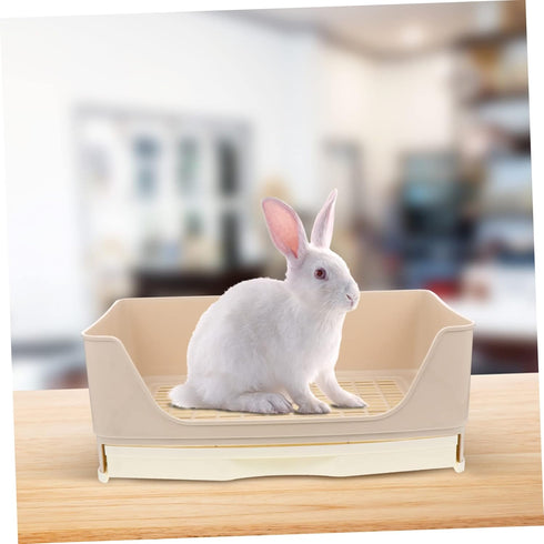LIOOBO Chinchillas Rabbit Potty Trainer Large Drawer Style Litter Box for Pets Portable and Easy to Clean for Rabbits