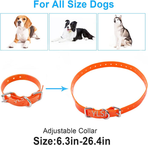 Dog Collar Strap for Most Electronic Training Shock Collar Receivers, Adjustable Durable Waterproof Odorless 3/4 Inch