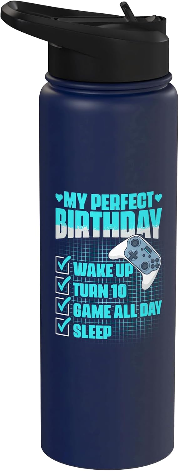 Gaming Video Gamer Apparel My Perfect Birthday - Game Controller Video Gamer Gaming Stainless Steel Insulated