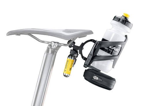 Topeak Bike Tri-Cage with Integrated Tire Levers, Black, 14.7 x 9 x 8.2 cm