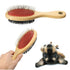Combo Pin & Bristle Grooming Brush for Dogs & Pets with Durable Handle
