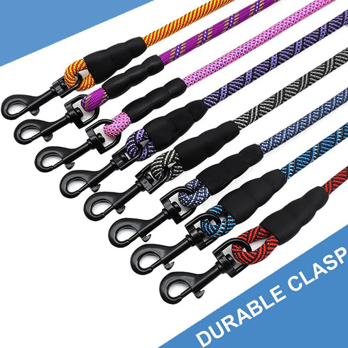 MayPaw 8FT Small Dog Leash, 1/4in Lightweight Strong Nylon Rope Puppy Leash with Comfortable Handle for Outdoor Walking Hiking (0~18lbs)