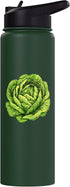 Iceberg Lettuce Crisphead Salad Green Vegetable Iceberg Lettuce Design Stainless Steel Insulated Water Bottle
