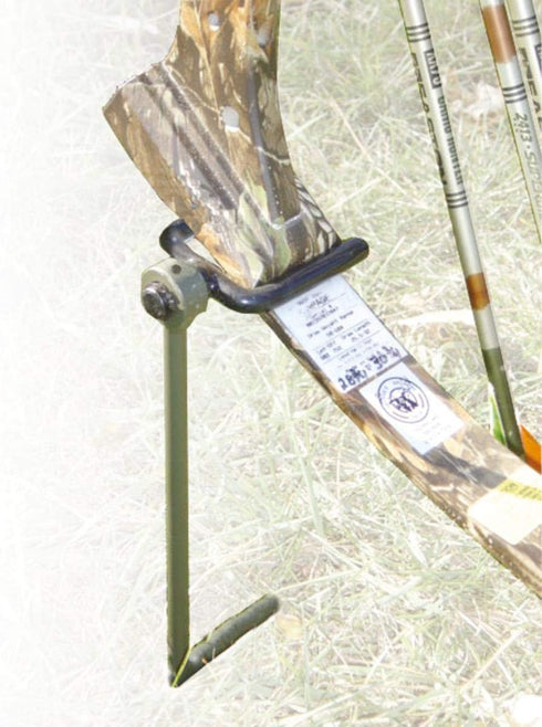 HME High Performance Portable Archer's Ground Bow Stake - Easy-To-Install with 360-Degree Rotating Fork